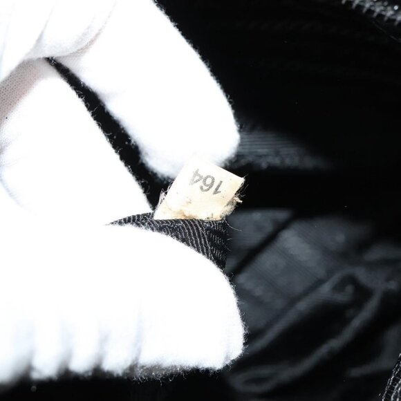 Authentic PRADA Shoulder Bag Nylon Black Silver - Picture 4 of 16